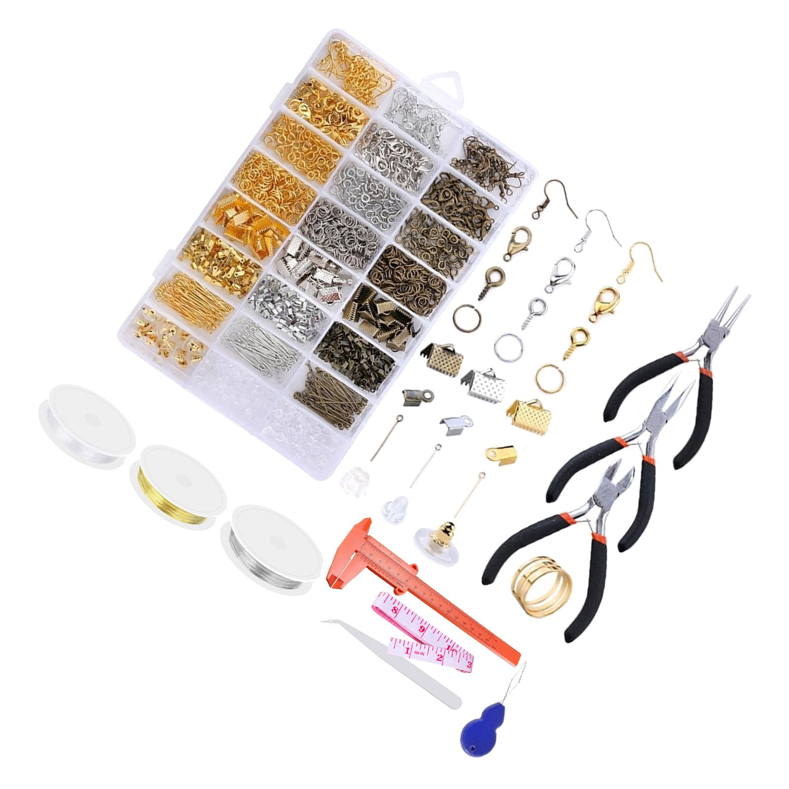 FVDPWYE 1321Pcs Jewelry Making Supplies Kit Shape Pins Earring Findings for DIY Bracelet