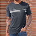 thumbnail image 2 of PNTUTB T-Shirt for Men Simple Print Basic Versatile Short-Sleeve Tops Casual Loose Comfortable Round-Neck T-Shirts with Pocket, 2 of 7