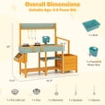 thumbnail image 3 of Costway Play Kitchen for Kids Wooden Toy Kitchen Playset with Removable Faucet & Sink Yellow, 3 of 10