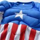 thumbnail image 4 of Traje de cosplay de Capitán América de Marvel de manga larga para niños de los Vengadores, traje de músculos del Capitán América para niños, 4 of 4