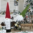 thumbnail image 2 of 3 piezas de decoraciones navideñas, muñeco con forma anciano sin rostro, juego de botellas de vino, decoración navideña de champán, bolsa de vino, bolsa de regalo, 2 of 5