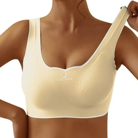 

QWZNDZGR Full Cup Breathable Bralette Seamless Brassiere Bras for Women Wire Free Bra Tube Top For Sports Bra Yoga Underwear Fitness Vest