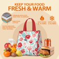 thumbnail image 5 of Pioneer Flower Floral Print Pattern Insulated Lunch Bag for Women & Adults,Large Portable Soft Cooler Lunch Bag,Thermal Food Storage Tote with Pearl Cotton,8.66L,8.75x5.75x9.5 Inch, 5 of 6