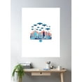 thumbnail image 2 of Alien Invasion Poster Wall Art, Modern Wall Decor For Living Room Bedroom, 24x36 UNFRAMED, 2 of 3