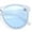 Frost Blue - Blue, variant on SA106 Womens Ruffled Edge Horn Rim Hipster Fashion Sunglasses Frost Blue - Blue