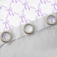 thumbnail image 4 of Erosebridal Cute Coquette Bowknot Curtains Pack of 2 (42x84 Each),Cartoon Cute Bowtie Curtains Blackout For Girls Kids,White Purple, 4 of 7