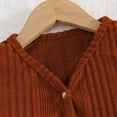 thumbnail image 6 of ATOGUTA School Outfits for Girls 2 Pieces Floral Cami Skirts Dress and Button Down Long Sleeve Jacket Sets Size 5T-14, Coffee, 6 of 6