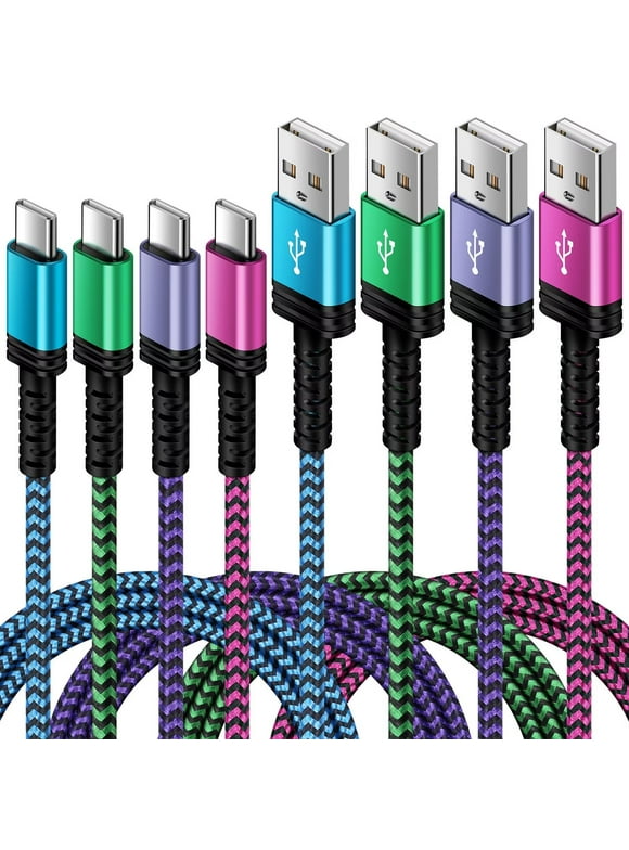 Usb C Charging Cable 6ft-4PACK Type C USB Fast Charging Cable,AILKIN USB A to USB C Cable 6ft High Speed Android Charger Type C Charging Cords USB-C Phone Cables