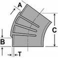 thumbnail image 2 of Shields 116-245-3120-1 Sierra Marine 45° EPDM Rubber Hump Hose, 3-1/2", 2 of 2