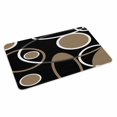 thumbnail image 4 of Black Brown Door Mat Indoor Outdoor, White Circle Modern Minimalist Geometric Non Slip Welcome Mat with Rubber Backing, Absorbent Fabric Front Door Mats Entryway Rug for Home Patio Entrance 20"x31.5", 4 of 9