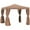 Brun, variante sur Outsunny Pavillon de Terrasse Extérieur 10 Pieds x 10 Pieds avec Parois Latérales, Blanc Crème