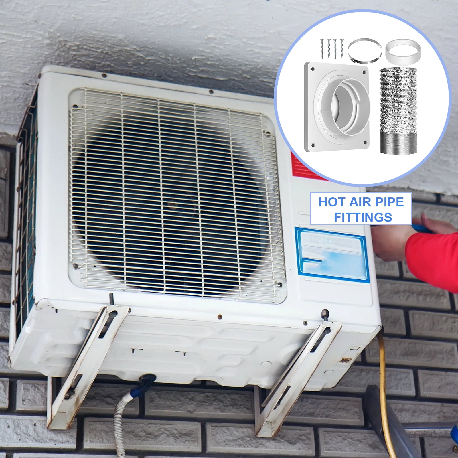 Dryer Vent Wall Plate with Hose Twist Lock Dryer Vent Connector Set for Wall Exhaust Vent Dryer Duct Connector Flange
