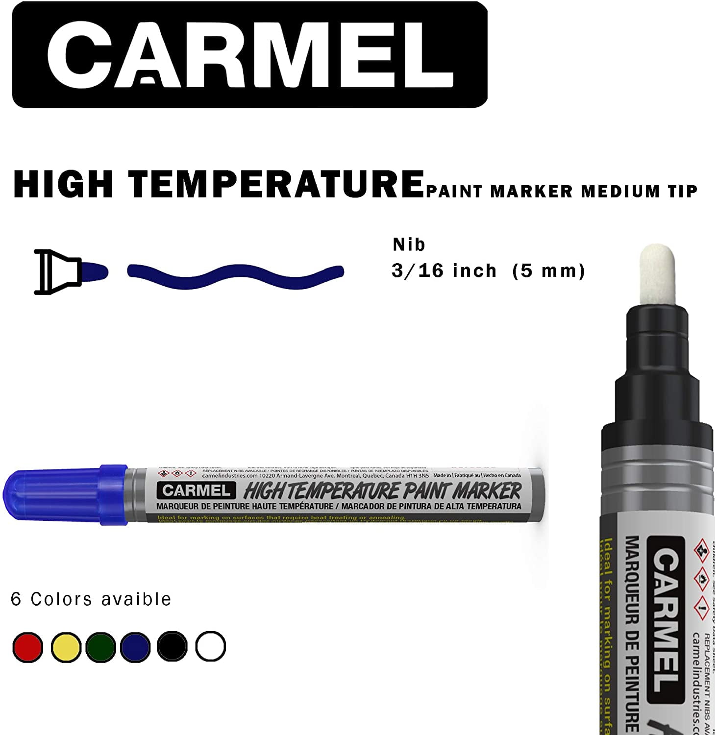 Carmel High Temperature Paint Marker, Heat Treating Marker, High Heat