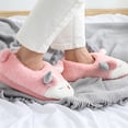 thumbnail image 4 of Closed Back Slippers Thickened Non-skid Cute 3D Elk Winter Slides Fluffy Sandals, 4 of 10