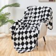 thumbnail image 1 of Checkered Flannel Throw Blanket, Soft Cozy Checkerboard Grid Pattern Fleece Blanket for Couch Bed Sofa, Black 50 x 60 Inches, 1 of 6