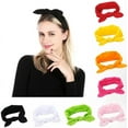 thumbnail image 2 of Vintage Adults Elastic Headband Bunny Ears Bow Hairband Hair Decor Accessory, 2 of 7
