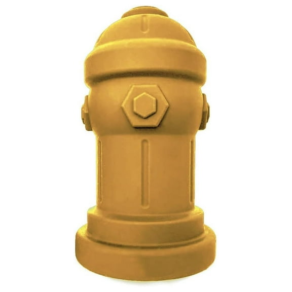 Silicone Potty Training Dog Fire Hydrant | Pee Training for Male Dogs | Petite 4" W x 7" H (Yellow)