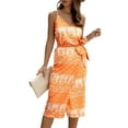 thumbnail image 3 of Gvmfive Women Dresses Casual Sleeveless Wrap Midi Dress with Belted, 3 of 4