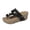 Black, variant on Women Wedge Flip Flop Sandals Summer Casual Comfy Platform Toe Post Slides Flower Pearl Decor EVA Sole Open Toe Beach Vacation Shoes
