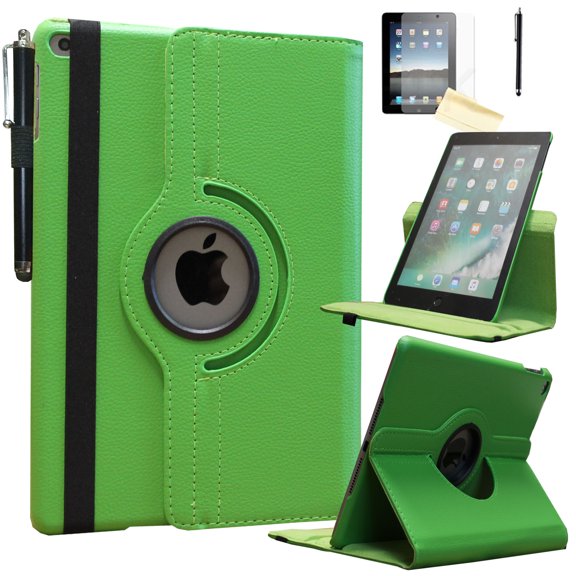 JYtrend Smart Case for iPad 2nd/ 3rd/4th Generation, Rotating Stand Magnetic Auto Wake Up/Sleep Cover for iPad 2/3/4 A1395 A1396 A1397 A1403 A1416 A1430 A1458 A1459 A1460 (Green)
