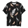 thumbnail image 4 of Women Trendy Graphic Print Tee Shirt Oversized Short Sleeve Crew Neck Drop Shoulder Casual Blouse T-Shirt Tops Pullover, 4 of 4