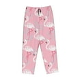 thumbnail image 4 of Goofa Pink Flamingo Printed Soft Pajama Pants for Women, Wide Leg Comfy Casual Lounge Yoga Pants-Large, 4 of 9