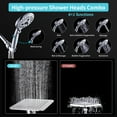 VXV 7setting shower Head, 8” Rain Shower Head with Handheld Spray
