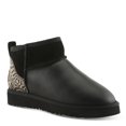 thumbnail image 3 of L'Artiste BRANDAI-GLOSS Shearling Ankle Boot – Embossed Leather & Suede Pull-On with Flatform Sole, 3 of 9