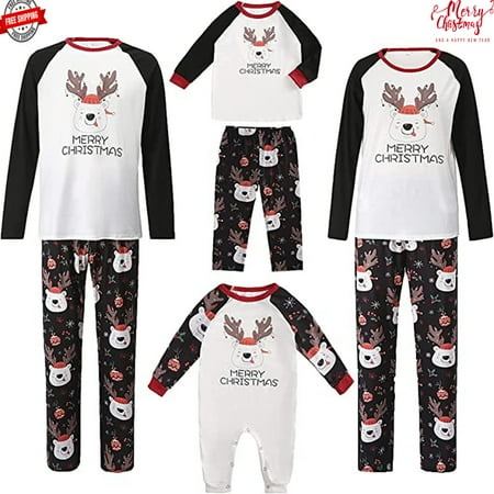 

ESASSALY Christmas Pajamas For Family - Family Christmas PJs Matching Sets