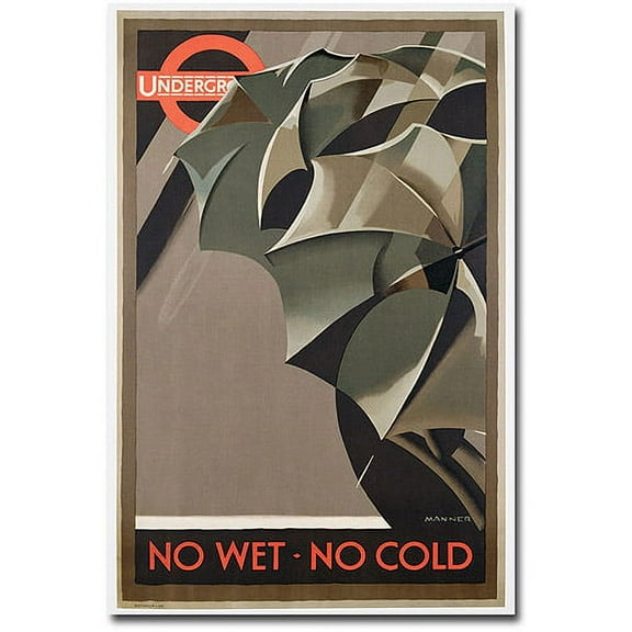 Trademark Art "London Underground, 1929" Canvas Wall Art by Manner