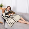 thumbnail image 5 of Oversized Wearable Blanket Hoodie,Black Boho Geometric and Plant Pattern Sherpa Blanket Hoodie with Super Pockets,Super Warm Fuzzy Pullover for Women & Men, 5 of 6