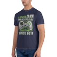 thumbnail image 4 of Level 10 Unlocked Awesome 2011 Men'S Basic Short Sleeve T-Shirt Navy Blue Large, 4 of 5