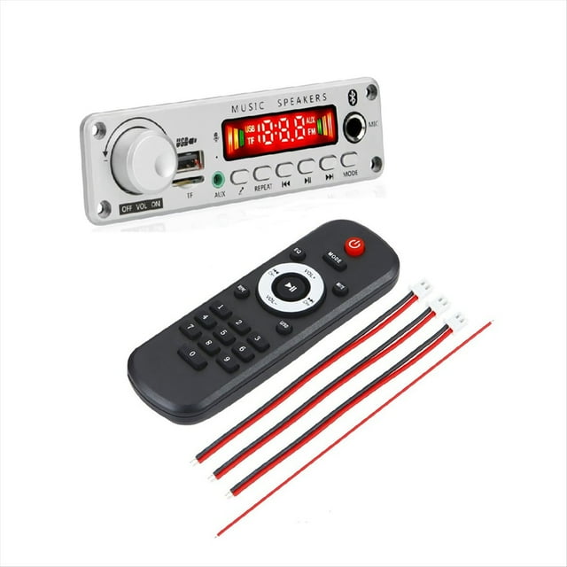Placa Decodificadora Bluetooth con Amplificador DIY de 150 W, 12 V, 6,5 mm, Micrófono, Radio FM, TF, USB, Audio para Coche, Altavoces, Control de Volumen.