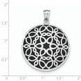thumbnail image 2 of 925 Sterling Silver Rhodium-plated D/C Onyx Pendant / Charm, 2 of 2