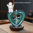 thumbnail image 2 of Love Angel Reverse Flow Incense Burner Waterfall Burner Aromatherapy Decoration, Zen Decoration, Home Decoration, Room Decoration+Counter Flow Incense Cone, Tweezers, mat (3-Piece Set) (green1), 2 of 7