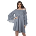 thumbnail image 1 of Moomaya Robe d'Été Dénudée pour Femmes Bleu Marine Foncé Robe de Plage en Coton avec Manches Cloche - TP, 1 of 5