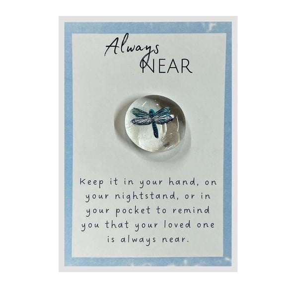 Always Near Glass Gem Angelversary Remembrance for Loss of Loved One Keepsake Memorial Present