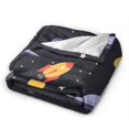 thumbnail image 3 of XMXY Fleece Throw Blanket for Couch, UFO Rockets Spaceships Lightweight Plush Fuzzy Cozy Soft Bed Blankets and Throws for Sofa, 50"x40" inches, 3 of 8