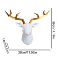 thumbnail image 7 of 17*14 Inch,Deer Head Resin Statue,Wall Decor,Deer Model Figurine,Christmas Room Decor,Wall Sculpture,Home Decoration Accessories (Black), 7 of 7