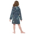 thumbnail image 7 of FORMRS Niños Bathrobe Unisex Hooded Robe Soft Plush Pajamas Sleepwear, Size 2-3T, Dark Star Map, 7 of 7