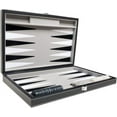 thumbnail image 4 of Middleton Games 15-inch Deluxe Backgammon Set - Inlaid Velvet Field - Black, 4 of 5