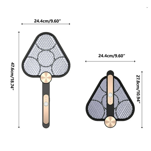 EARKITY Electric Fly Swatter, Foldable Electric Fly Swatter Racket, 2 in 1 Bug Zapper Racket & Mosquito Zapper, Powerful Mosquito Swatter for Home, Kitchen, Patio, Camping