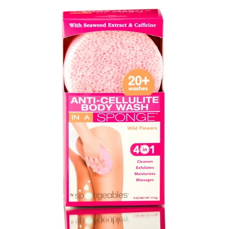 Spongeables Anti-Cellulite Body Wash Sponge - Wild Flowers
