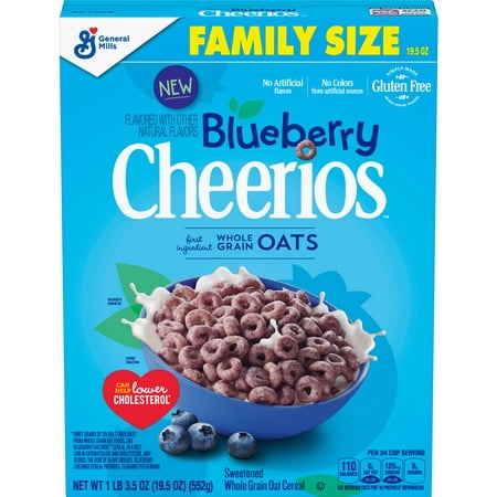 Blueberry Cheerios Cereal, Gluten Free, 19.5 oz
