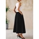 thumbnail image 2 of Vestido Maxi PRETTYGARDEN sin mangas con patchwork fluido en negro y blanco, talla L, 2 of 8