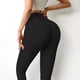 thumbnail image 1 of Pantalones de yoga desnudos de doble cara populares para mujer, pantalones deportivos de cintura alta con crisantemo para levantar la cadera en color melocotón, 1 of 5