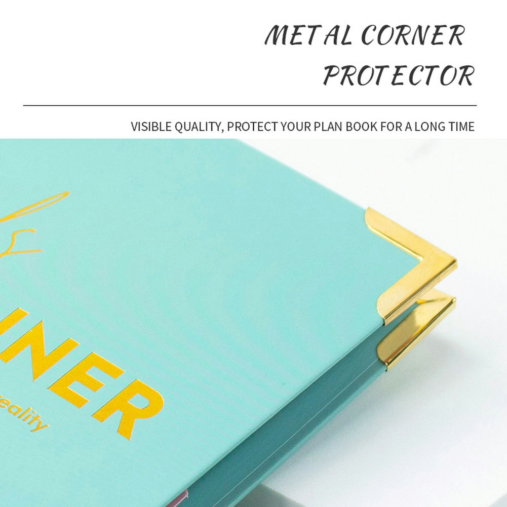 CSCHome Durable Planner 2023-2024, Coil A5 Notebook, 2023-2024 Weekly & Monthly Planner with Metal Corner Protectors, Flat 180° Spreadable for Daily Use