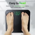 thumbnail image 4 of Báscula de baño Ovutek para medir el peso corporal, báscula digital de alta precisión para personas, incluye baterías mejoradas, tamaño compacto, pantalla LED, báscula médica con vidrio templado resis, 4 of 5