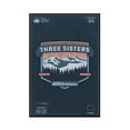 thumbnail image 1 of Three Sisters, Oregon - Pacific Northwest Volcanoes - Vector Badge - Lantern Press Artwork (24x36 Framed Gallery Wrapped Stretched Canvas), 1 of 1