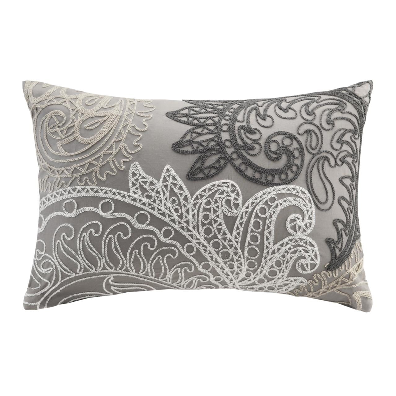 ink+ivy kiran cotton fashion cotton throw pillow, casul embroidered